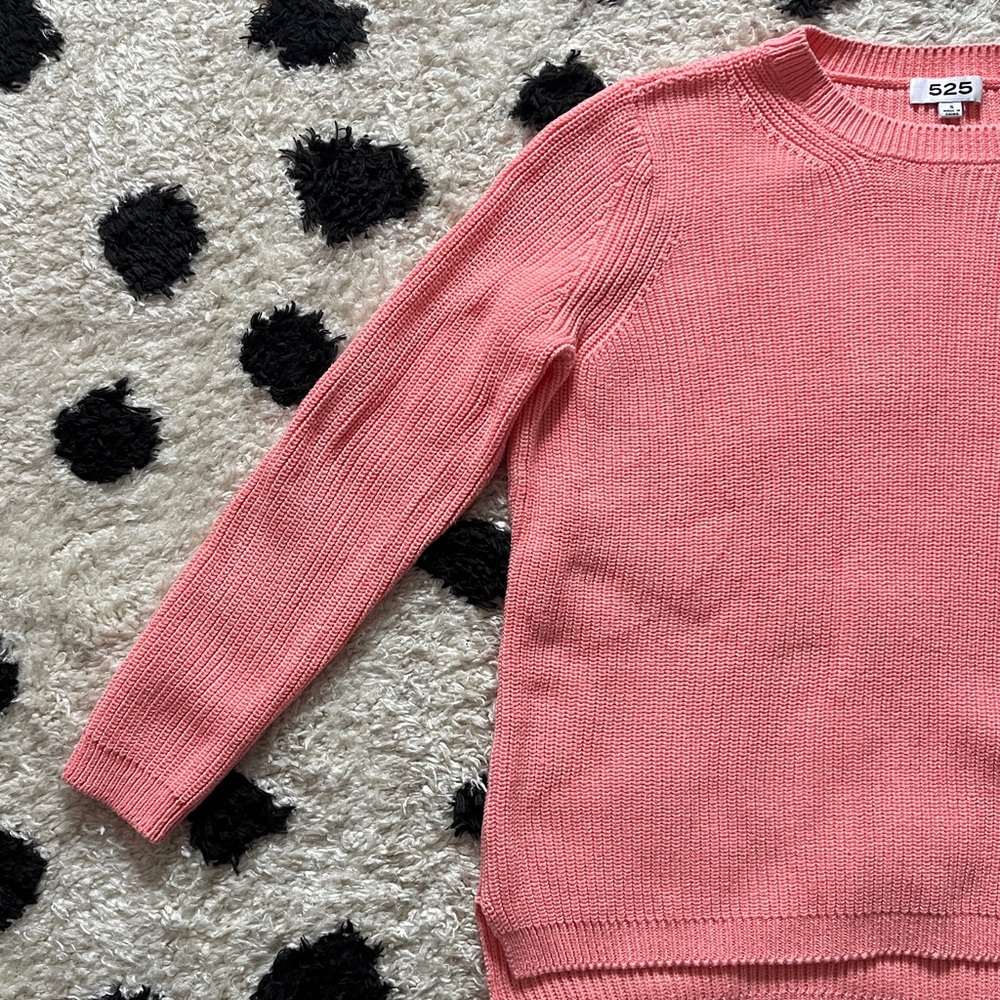 525 America size SMALL Emma Coral Crew Neck Sweater - Picture 4 of 12